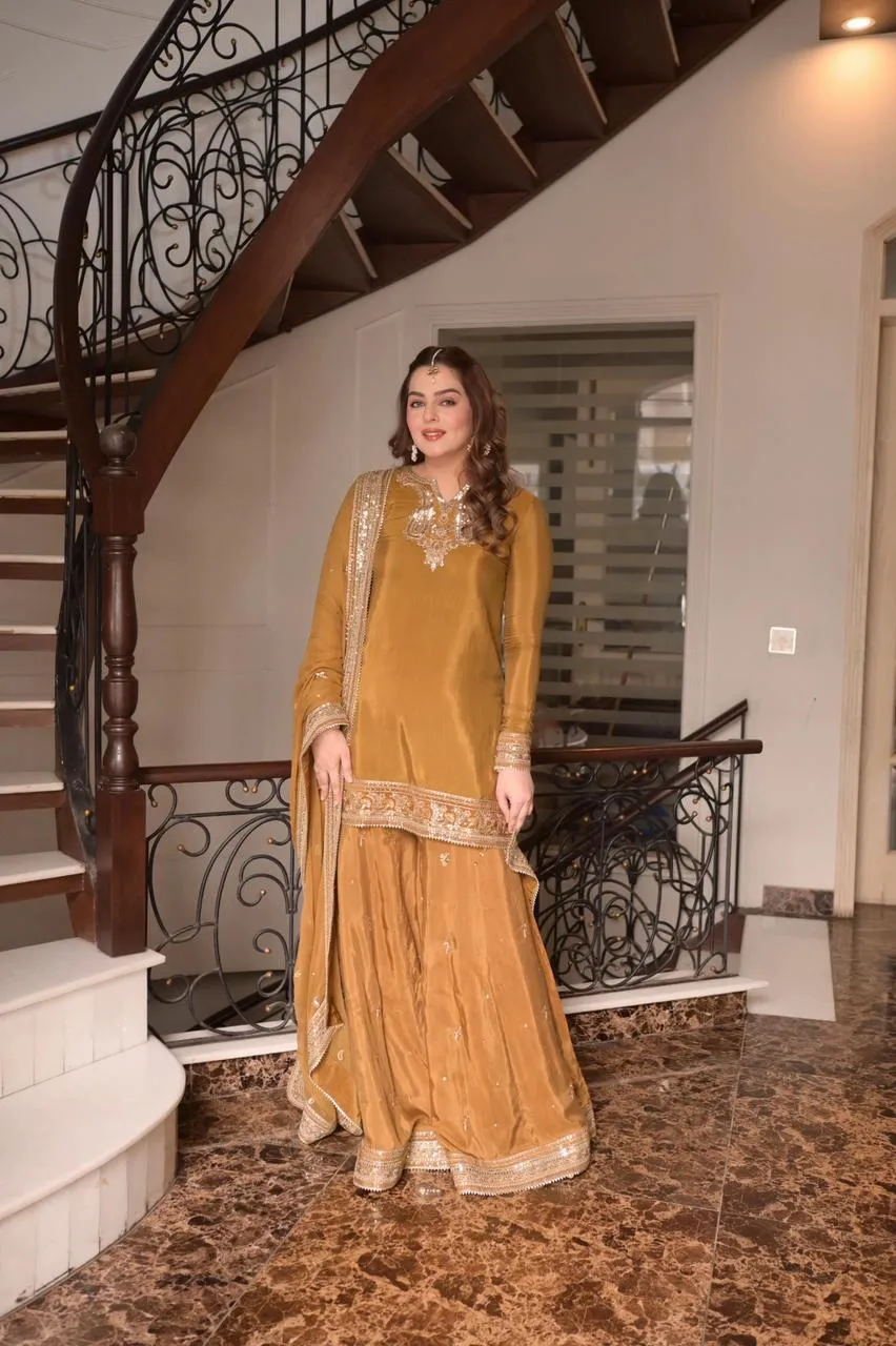 HC-0126 Aneela's Chiffon Embroidered Unstitched 3PC Suit