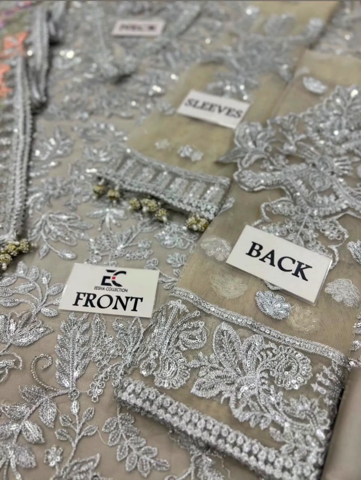 HC-0073 Zarif Net Luxury Embroidered Unstitched 3PC Suit