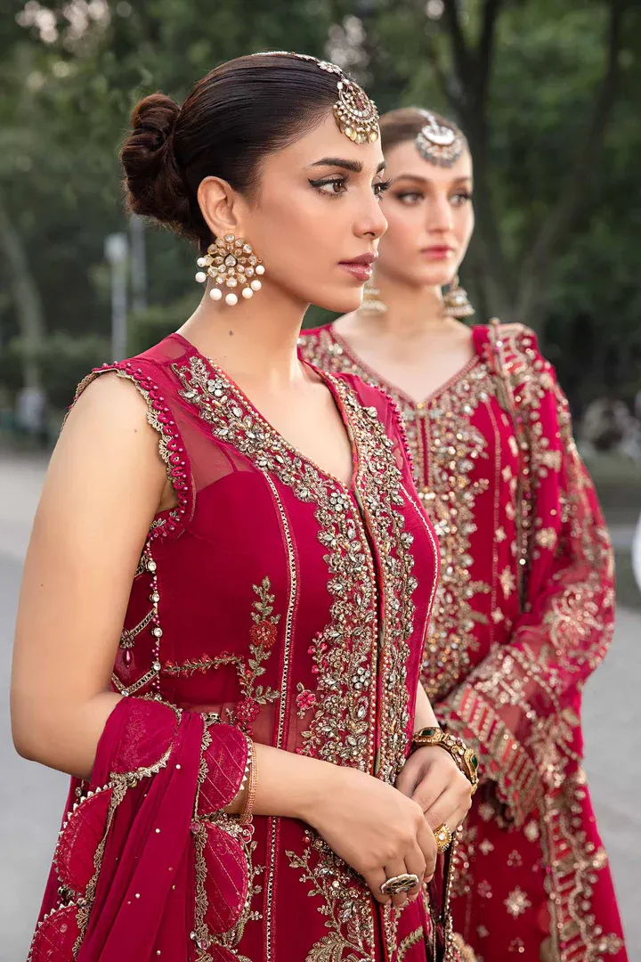 HC-0096 Maria B Chiffon Embroidered Unstitched 3PC Maxi Suit
