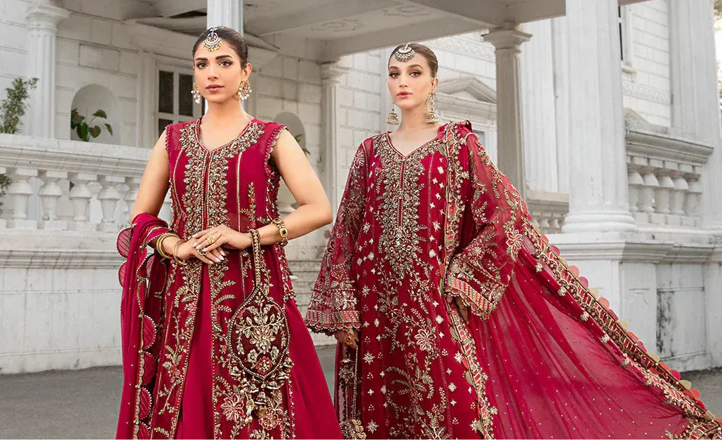 HC-0096 Maria B Chiffon Embroidered Unstitched 3PC Maxi Suit