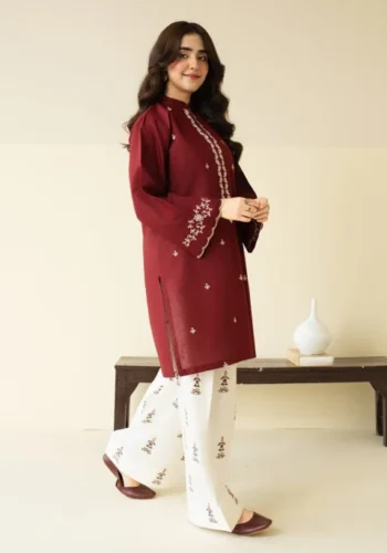 Nimra Shah HC-306 premium unstitched lawn 2 piece embroidered suit with embroidered trouser for women