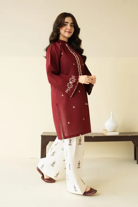 Nimra Shah HC-306 premium unstitched lawn 2 piece embroidered suit with embroidered trouser for women