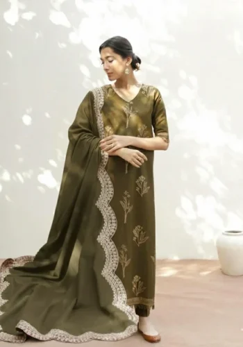 HC-1807 Mahrani luxury embroidered lawn 3PC with ready to wear dupatta unstitched suit for women summer collection Pakistan