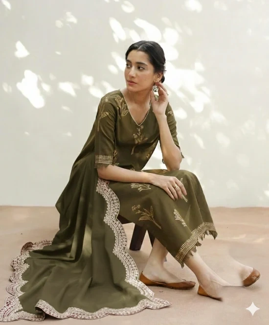 HC-1807 Mahrani Luxury Embroidered with Ready to Wear Dubata Lawn 3Pc