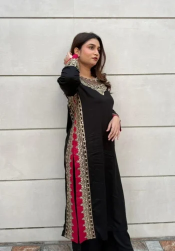 HC-1821 Hussain Rehar luxury embroidered lawn 3 piece suit for women with premium designer festive style