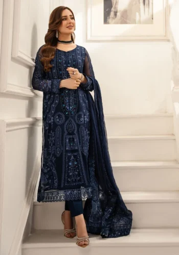 HC-1860 Maria B luxury embroidered lawn 3 piece suit for women with elegant premium festive design
