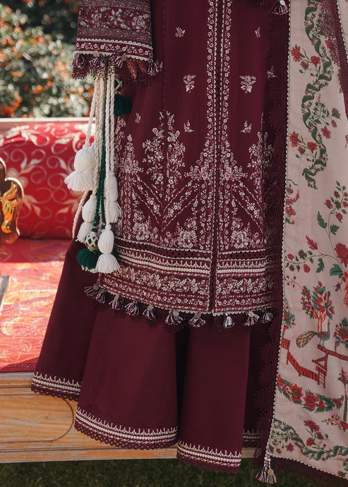 HC-262 Hussain Rehar Luxury Embroidered 3PC