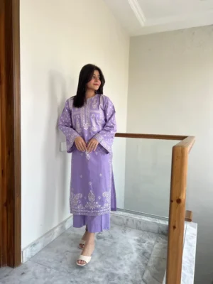 HC-303 Umza luxury embroidered lawn 2PC dress for women with premium summer fabric