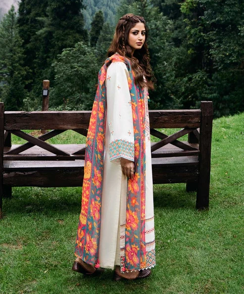 HC-310 Sapphire by Sajjal Luxury Embroidered Lawn 3PC