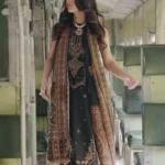 HC-821 black Emaan Adil luxury embroidered lawn 3PC dress for women with elegant design and premium summer fabric