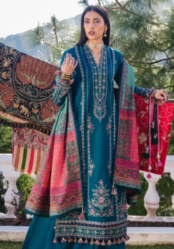 HC-121 hussain Rehar luxury Embroidered Lawn 3PC