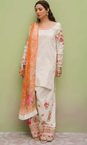 HC-4124 Coco by Zara Shahjahan luxury embroidered lawn 3 piece suit for women with elegant designer festive style