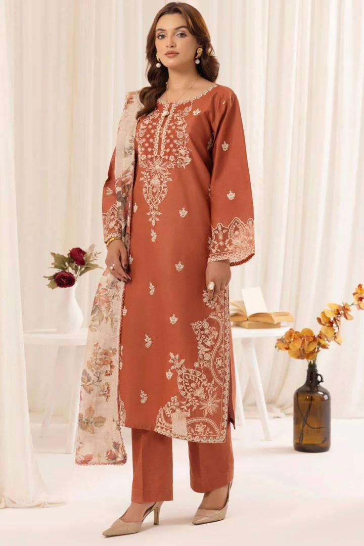 HC-329 Mohagni Luxury Embroidered lawn 3PC