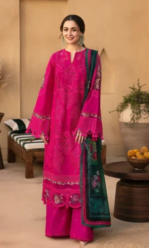 HC-703 Saira Rizwan Chikankari Lawn 3PC – Special Designer Summer Collection