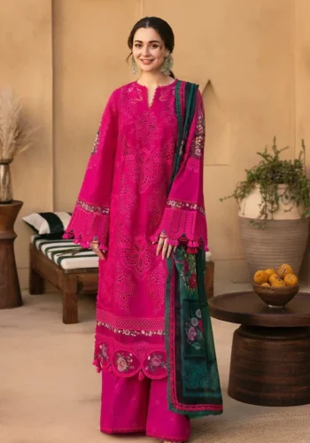 HC-703 Saira Rizwan Chikankari Lawn 3PC – Special Designer Summer Collection