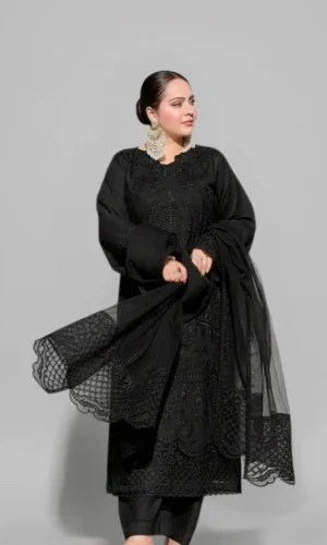 HC-7161 Maria B luxury embroidered lawn 3 piece suit for women with elegant premium festive design