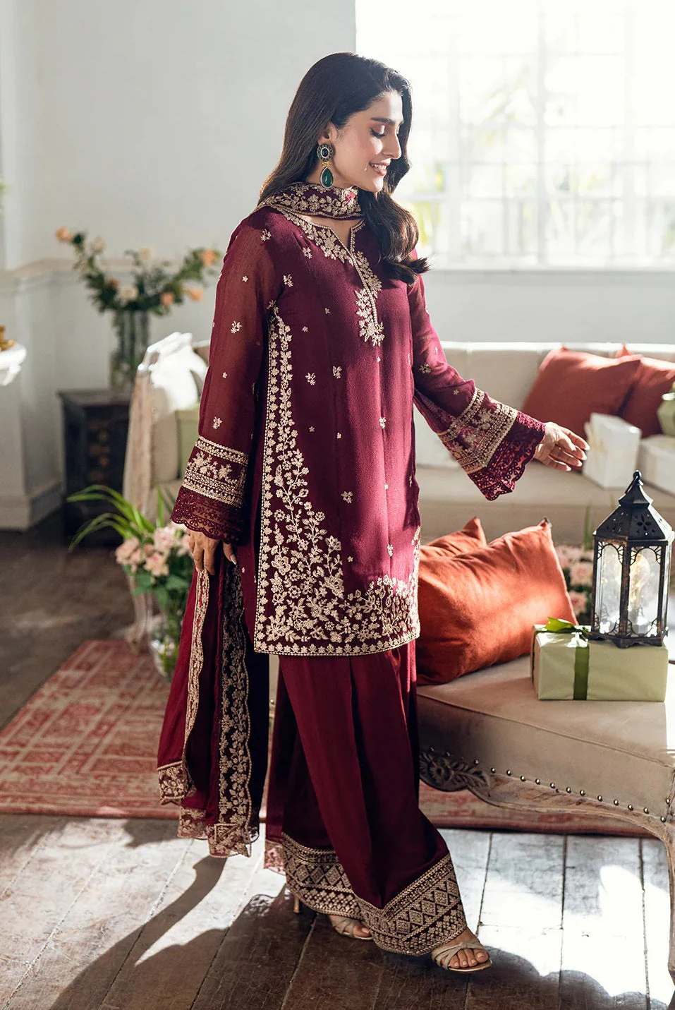 HC-716 Azure by Ayza Khan Luxury Embroidered Lawn 2PC