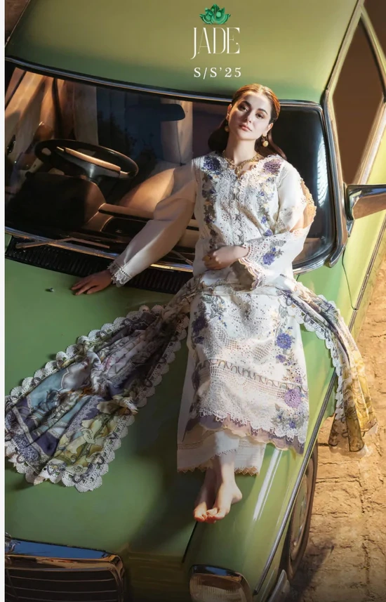 HC-802 Jade by Hania Chickenkari Special Lawn 3PC