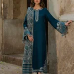 HC-827 Izel Zink luxury chickenkari special lawn 3PC embroidered unstitched suit for women summer collection Pakistan
