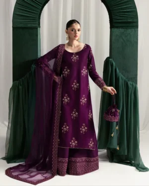 HC-825 Batik luxury embroidered lawn 3PC unstitched suit for women premium summer collection Pakistan