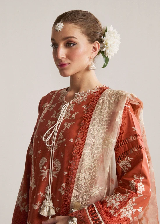 HC-833 Hussain Rehar Luxury Embroidered lawn 3PC