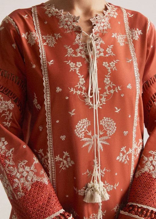 HC-833 Hussain Rehar Luxury Embroidered lawn 3PC