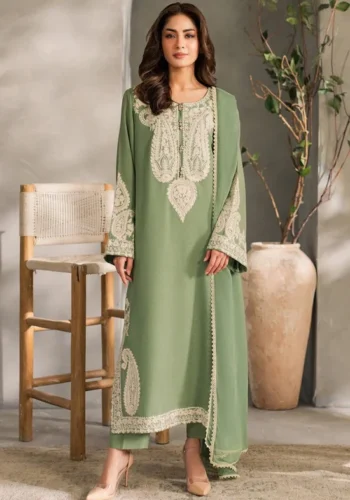 HC-823 Urge luxury embroidered lawn 3PC unstitched suit for women premium summer collection Pakistan