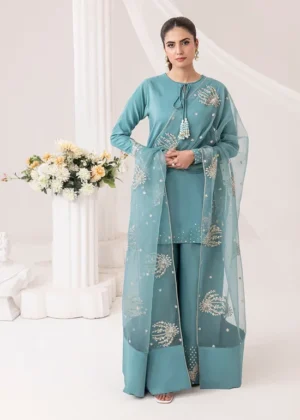 HC-845 Deepak Perwani luxury embroidered lawn 3PC unstitched suit for women premium summer collection Pakistan