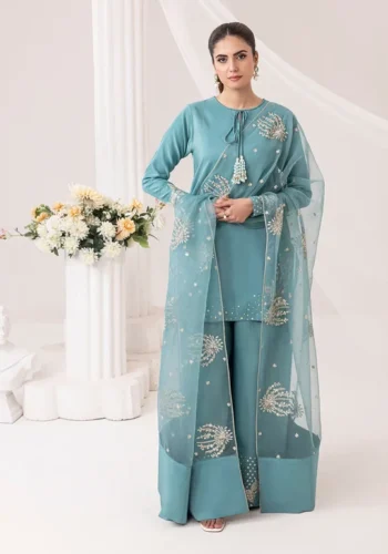HC-845 Deepak Perwani luxury embroidered lawn 3PC unstitched suit for women premium summer collection Pakistan