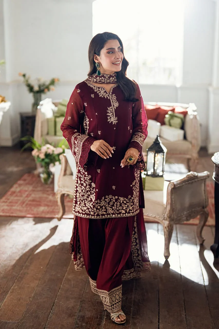 HC-716 Azure by Ayza Khan Luxury Embroidered Lawn 2PC