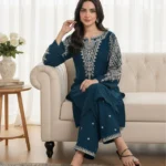 HC-321 Batik party wear embroidered lawn 2 piece unstitched suit for women