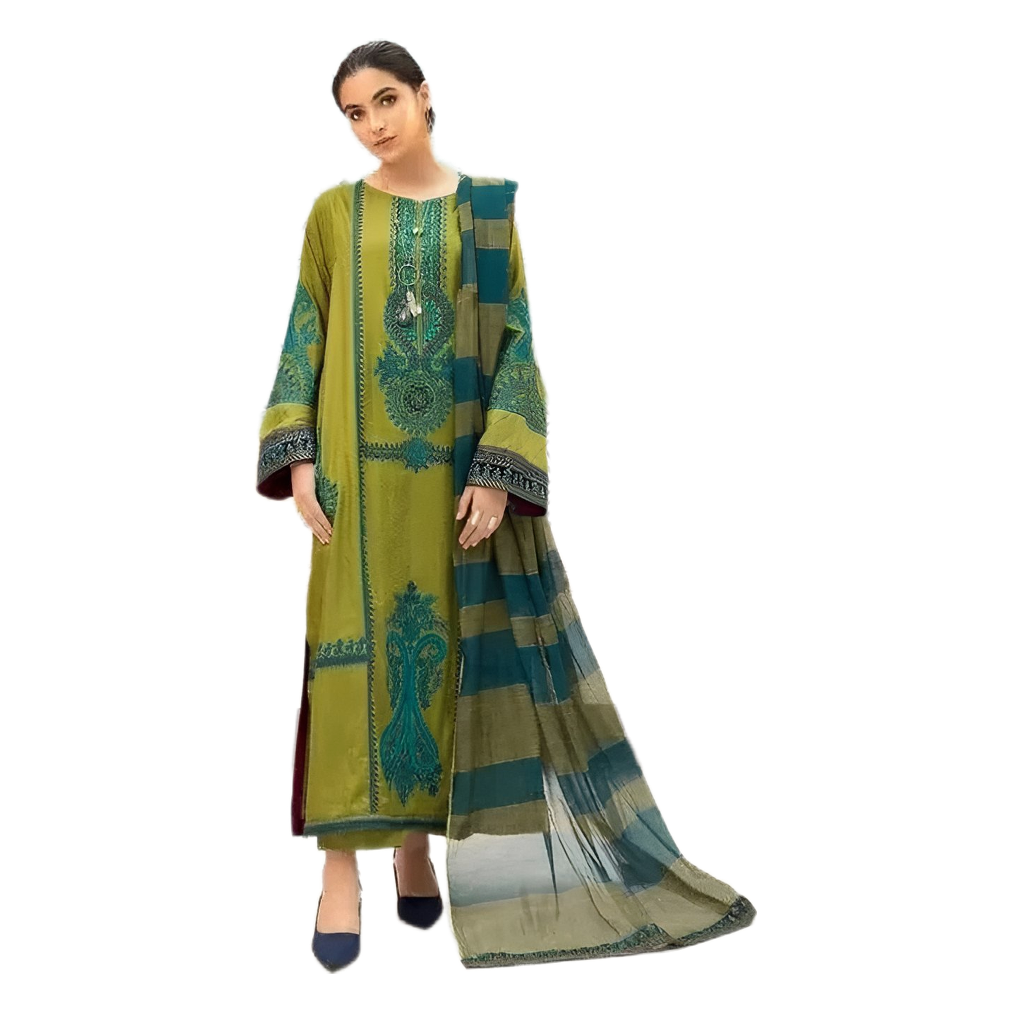 HC-1814 Maria B Luxury Embroidered lawn 3PC