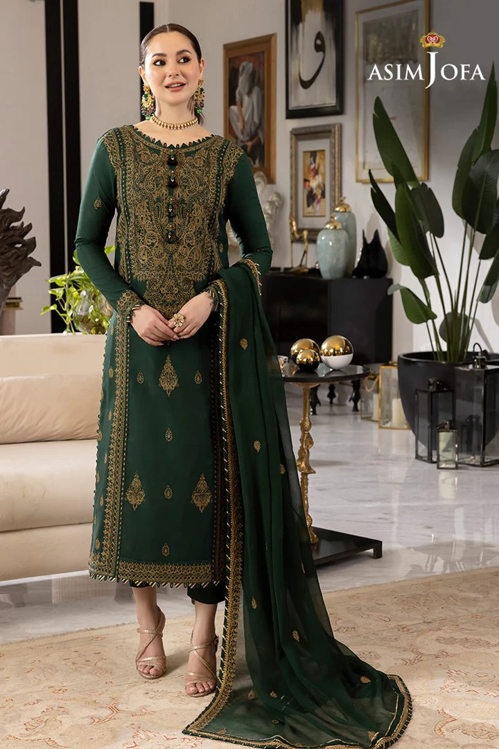 HC-716 Asim Jofa Embroidered Lawn 2PC