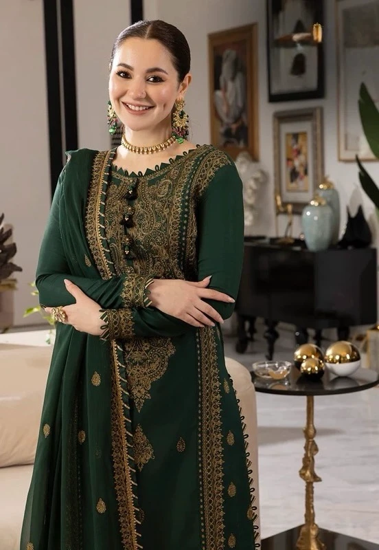 HC-716 Asim jofa Embroidered Lawn 2PC