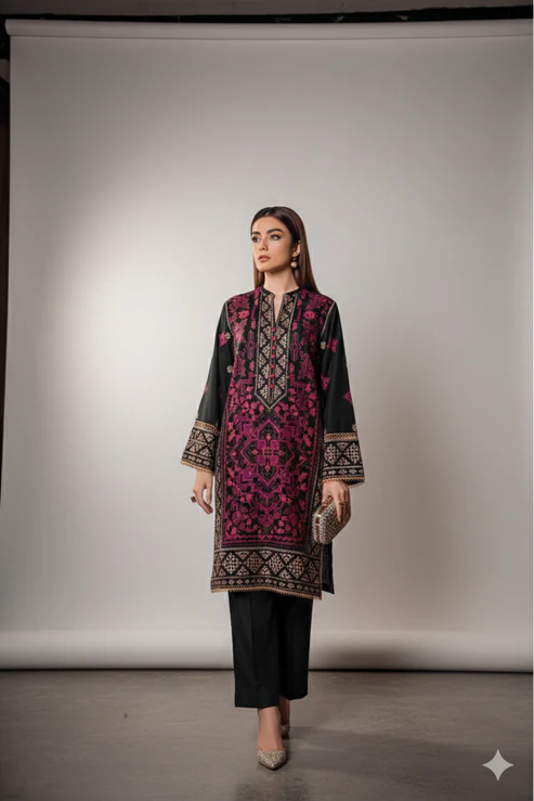 HC-301 Bareeze Luxury Embroidered Lawn 2PC