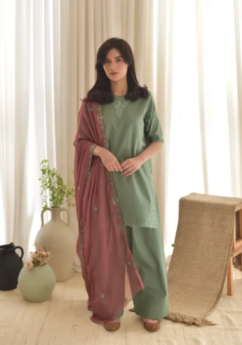 HC-998 Baroque lawn 3 piece suit for women elegant embroidered designer festive wear