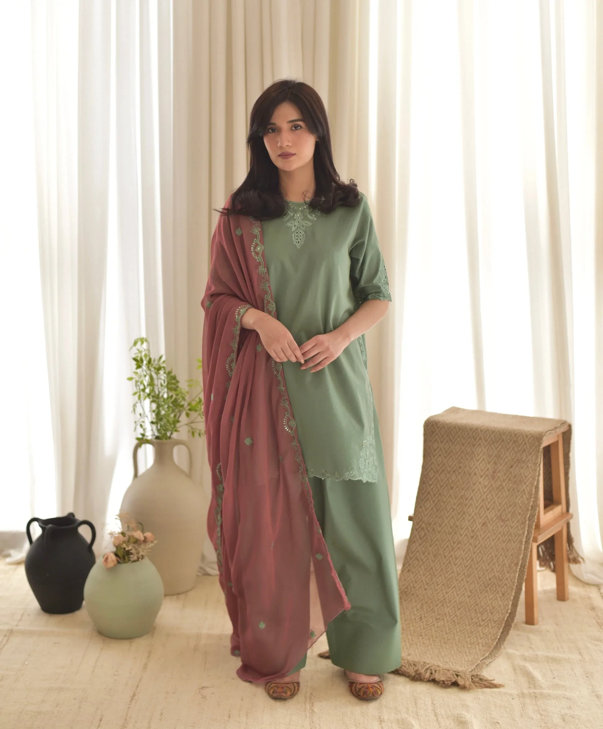 HC-998 Baroque lawn 3 piece suit for women elegant embroidered designer festive wear
