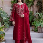 HC-3400 Batik elegant 3 piece luxury outfit for women premium embroidered festive wear