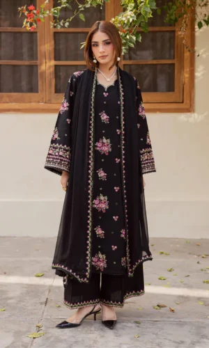 HC-819 Batik most demand embroidered lawn 3 piece suit for women with elegant premium festive design