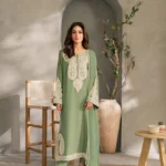 HC-5438 Cross Stitch elegant 3 piece luxury outfit with ready to wear dupatta for women premium embroidered designer wear