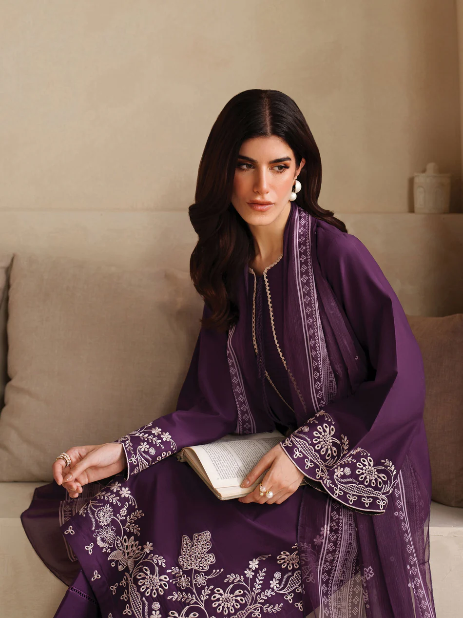 HC-9000 Batik Premium Luxury 3PC Suit in Elegant Royal Purple