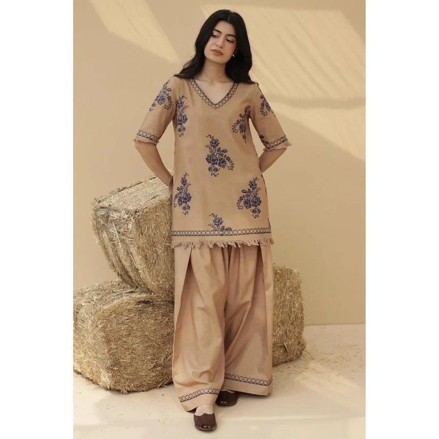 HC-798 Dyot by Mahira Khan luxury cross stitch lawn 2 piece suit for women elegant embroidered casual wear