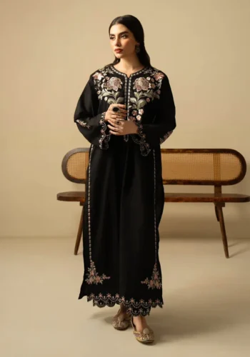 HC-2700 URGE floral black premium 2 piece designer suit for women elegant printed and embroidered casual wear