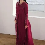 HC-4800 Qalamkar by Hania Amir chickenkari premium 3 piece designer lawn suit for women elegant embroidered festive wear