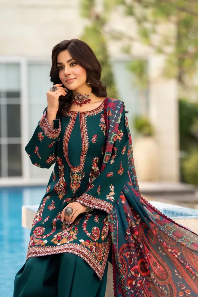 HC-600 Hussain Rehar Premium 3PC Designer Collection