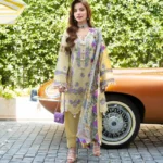HC-1835 Jade new arrival luxury embroidered lawn 3 piece suit for women with elegant premium festive design