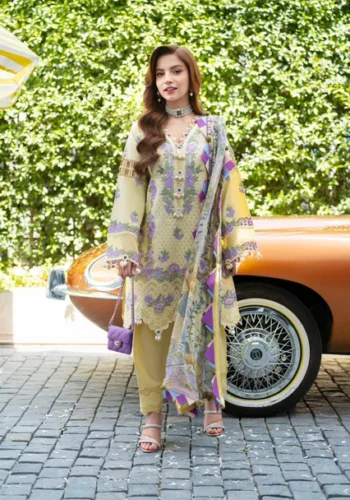 HC-1835 Jade new arrival luxury embroidered lawn 3 piece suit for women with elegant premium festive design