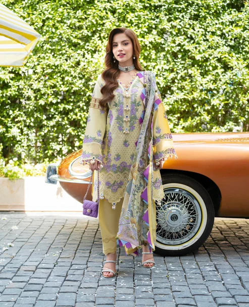 HC-1835 Jade new arrival luxury embroidered lawn 3 piece suit for women with elegant premium festive design