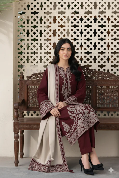 HC-312 Jazmin Embroidered Lawn 3PC