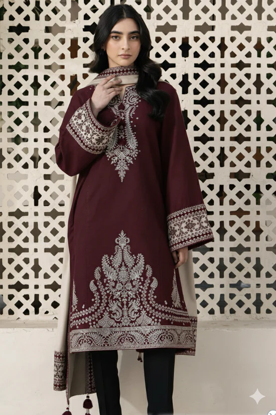 HC-312 Jazmin embroidered lawn 3 piece suit for women with elegant premium festive design